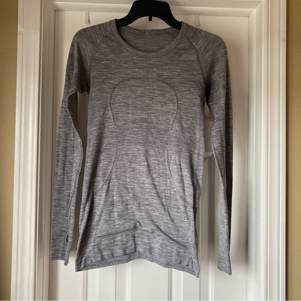 Gray Long Sleeve Lululemon Top